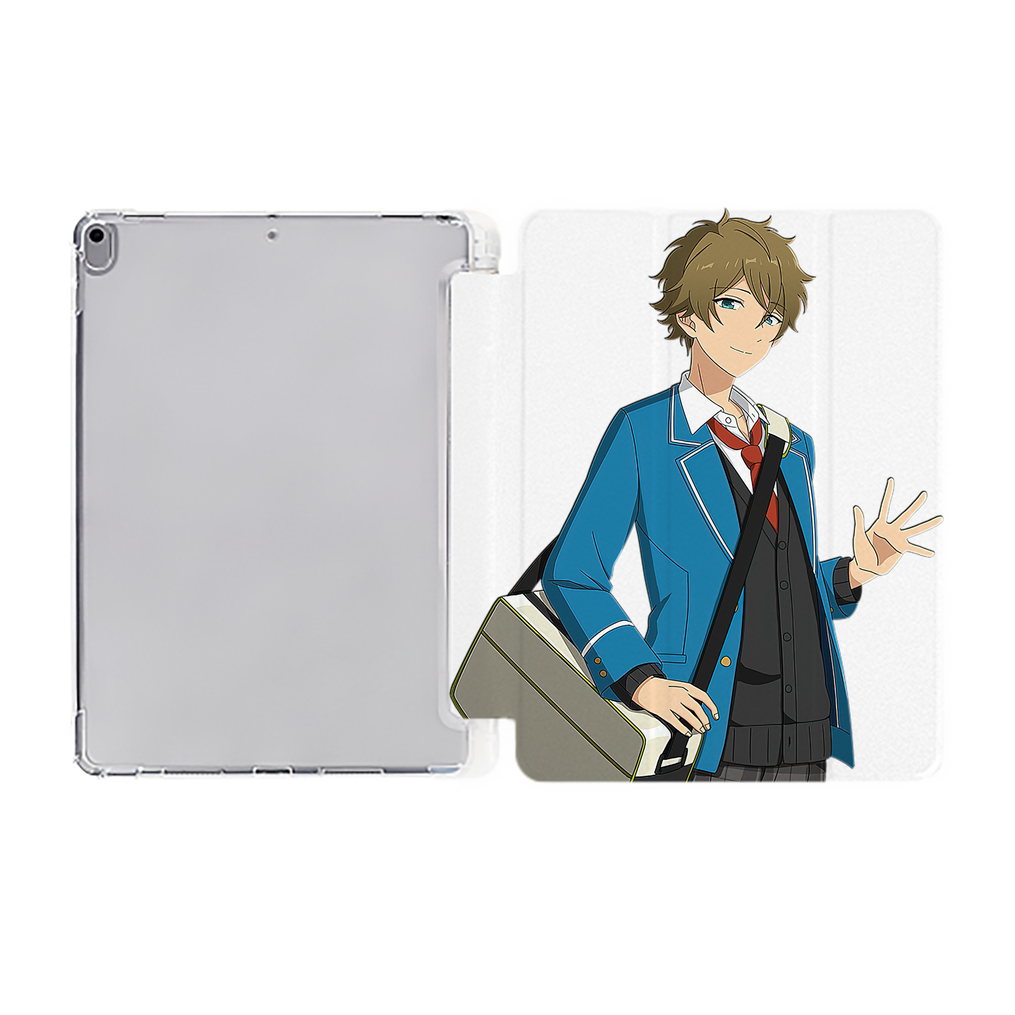 （画像用） あんさんぶるスターズ! Ensemble Stars IPad ケース ペン収納付き 三つ折りスタンド PUレザー×シリコン 対応機種9.5/10.5/10.9インチ